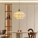Modern wood and hemp rope pendant light for elegant interiors