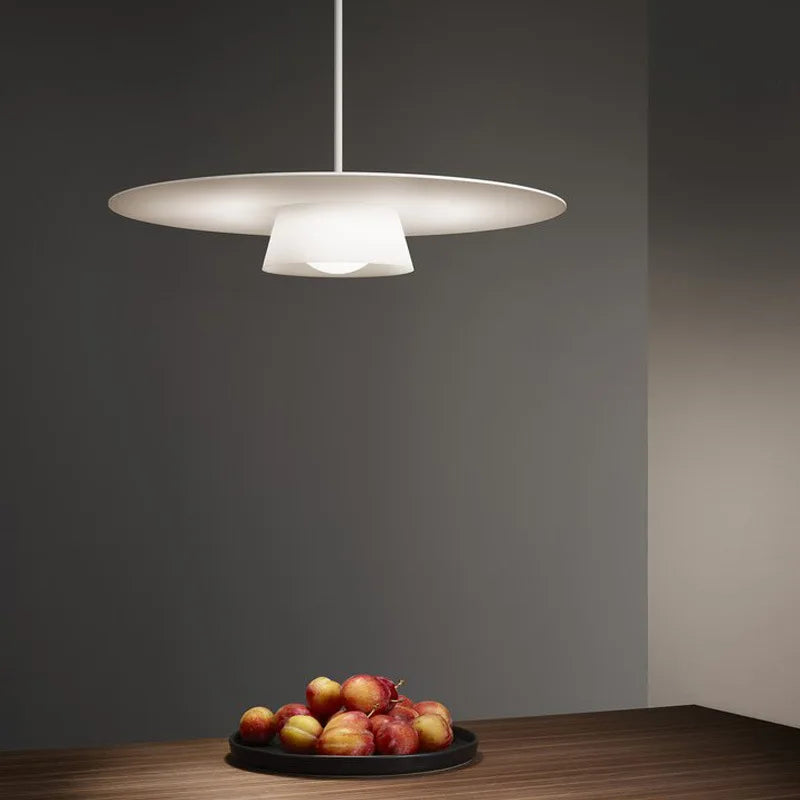 Minimalist circular pendant light for café and restaurant
