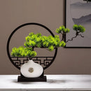 Pine bonsai table ornament for modern decor