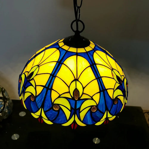 Nordic retro glass chandelier for café lighting - vue 3 sur 6