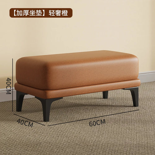Nordic modern velvet stool unique and space-saving pouf - vue 23 sur 24