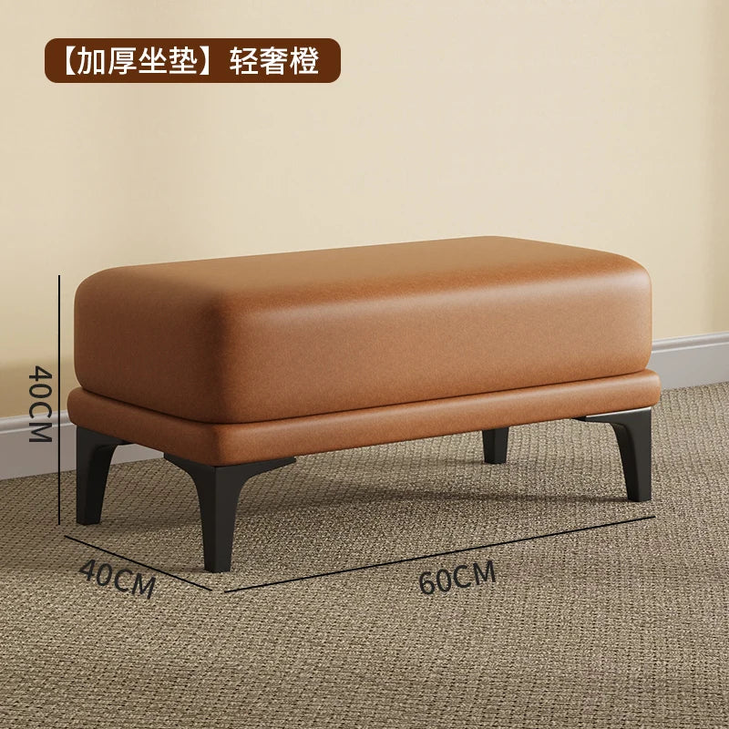 Nordic modern velvet stool unique and space-saving pouf - vue 22 sur 24