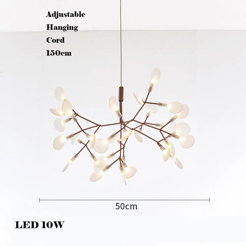 Creative LED chandelier in stainless steel and acrylic for interior decoration - vue 10 sur 18