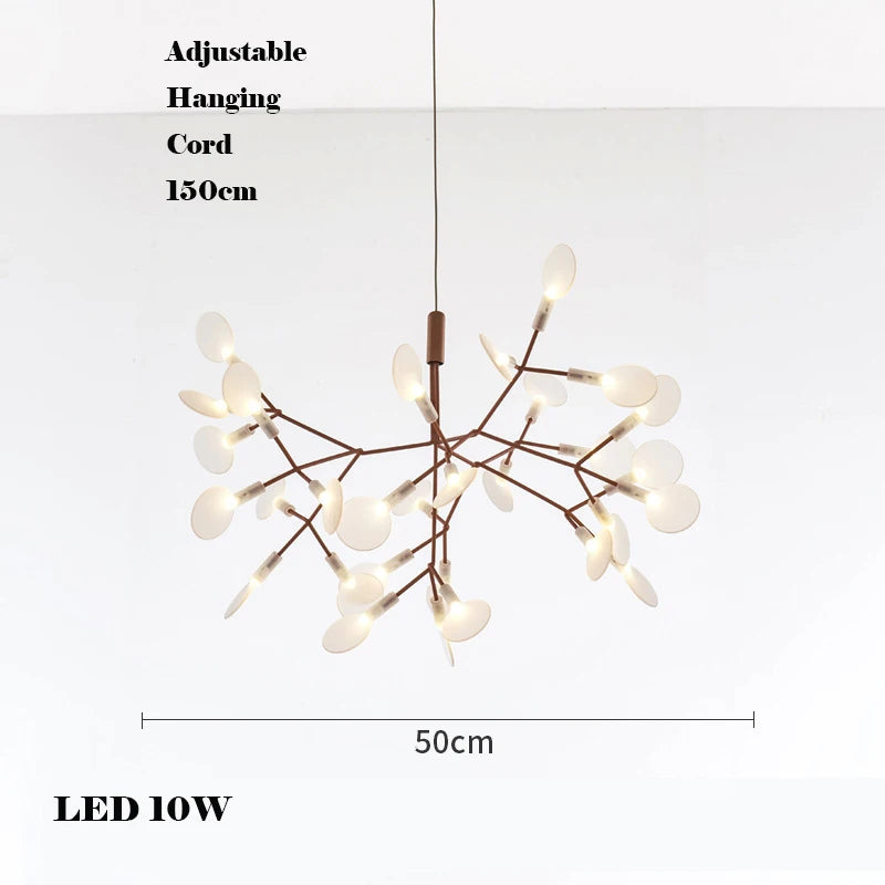 Creative stainless steel and acrylic chandelier for interior decoration - vue 7 sur 18
