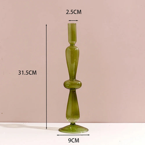 European glass candle holder for decoration and weddings - vue 20 sur 30