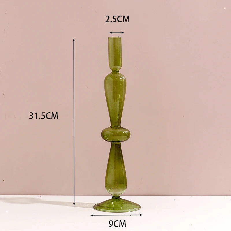 European glass candle holder for decoration and weddings - vue 20 sur 30