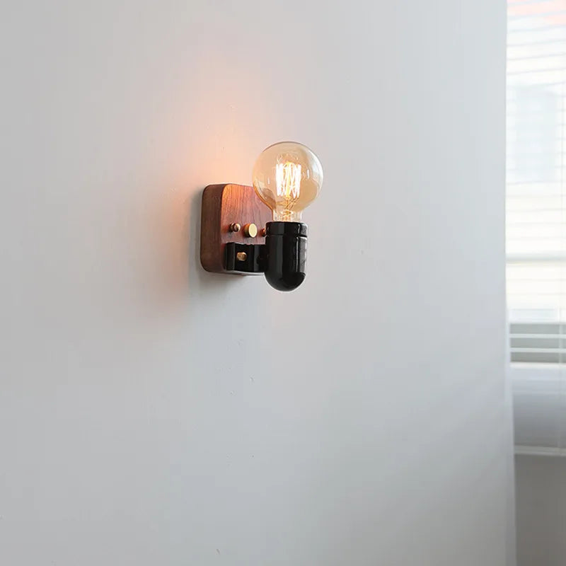 Vintage industrial ceramic LED wall light for decoration