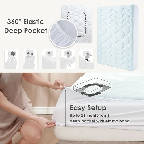 （Kostenloser Versand） Gel Topper 135x190cm Boxspringbett, Matratzentopper 135x190cm Memory Foam - vue 5 sur 6