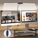 Foldable LED clip desk lamp with eye protection, 3 modes and 10 brightness levels