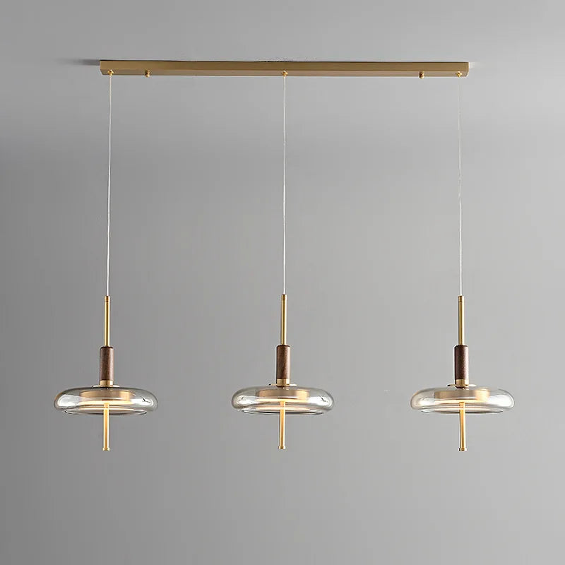 Nordic copper minimalist chandelier for elegant interiors
