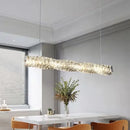 Modern crystal chandelier with dimmable remote control for restaurants