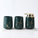 ceramic bathroom set with elegant accessories