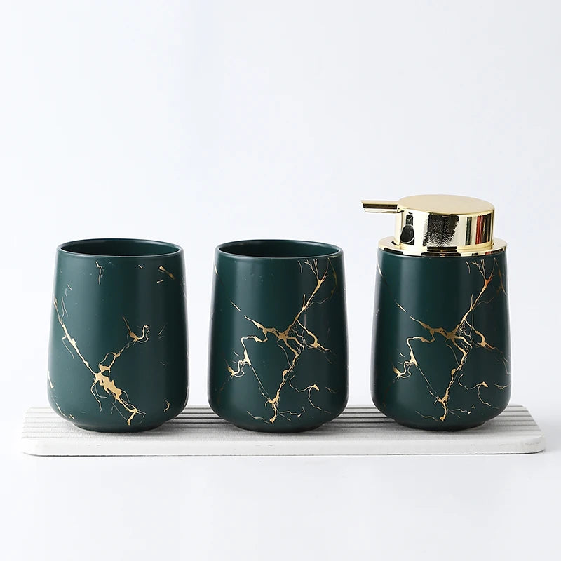 ceramic bathroom set with elegant accessories - vue 17 sur 22