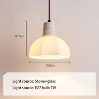 Stone glass chandelier for modern and romantic lighting