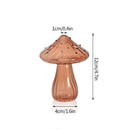 Glass mushroom candlestick for table decoration and vase