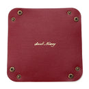 Leather storage box for desk and accessories