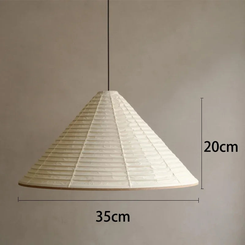 Japanese wabi-sabi pendant light foldable rice paper design