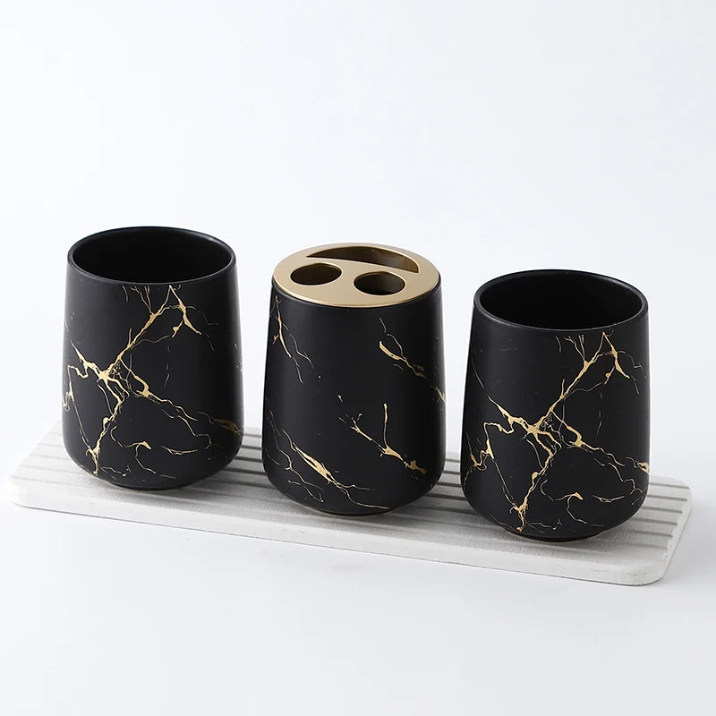 ceramic bathroom set with elegant accessories - vue 20 sur 22