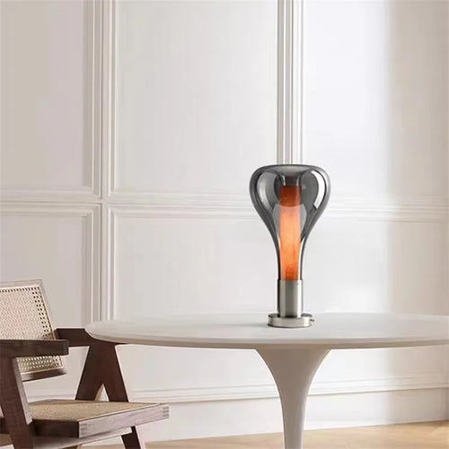 Minimalist nordic style silver glass table lamp - vue 3 sur 10