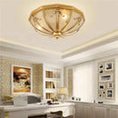 Nordic metal and glass ceiling light for outdoor and indoor use