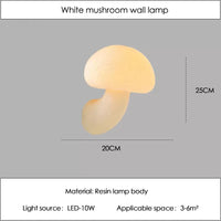 Nordic design mushroom wall light for indoor and outdoor use