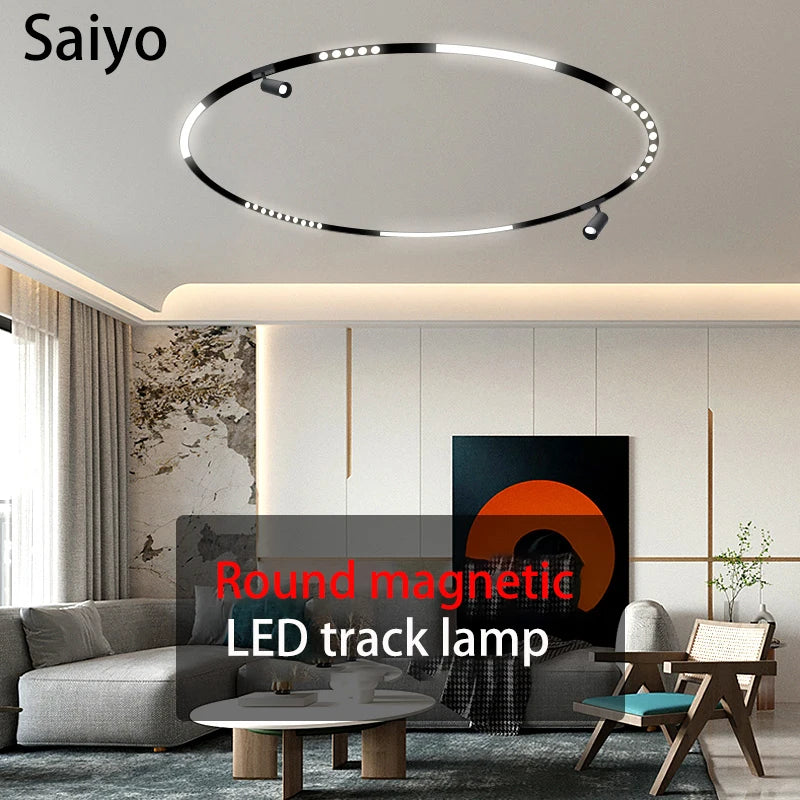 led magnetic track lighting suspended spotlight