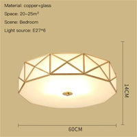 Retro copper ceiling light for modern lighting
