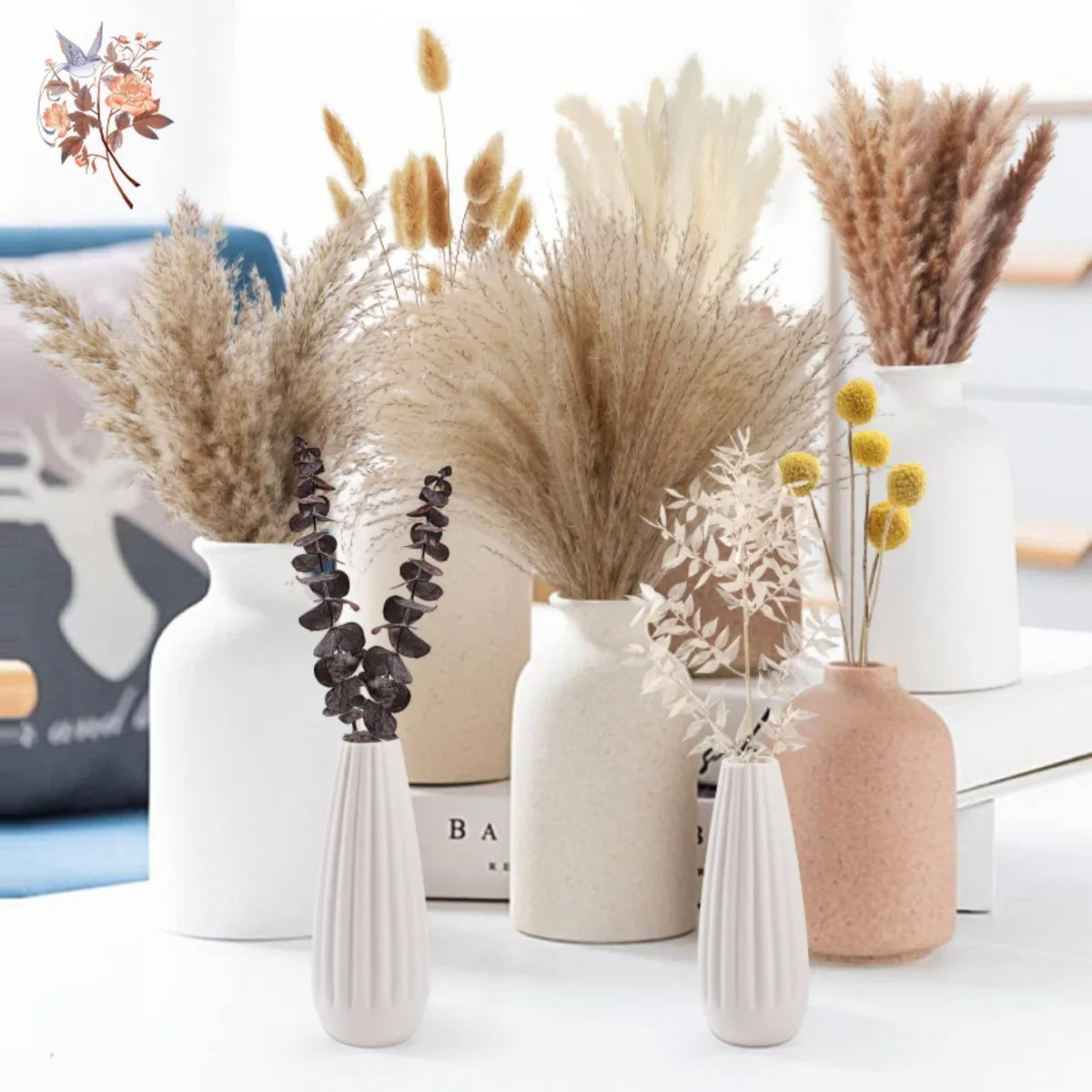 natural pampas grass bouquet for decoration and gifts