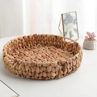 woven storage tray water hyacinth baskets for serving and storage