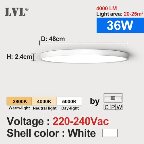 Modern square flat ceiling light in gold wood for interior - vue 9 sur 16