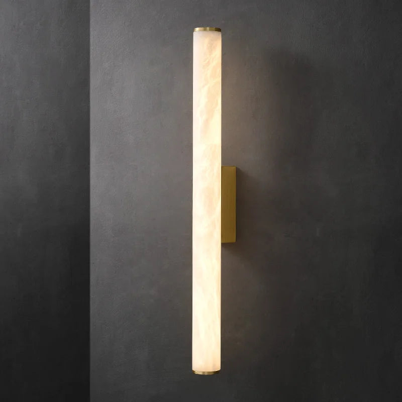 Minimalist marble and copper wall light modern elegant design