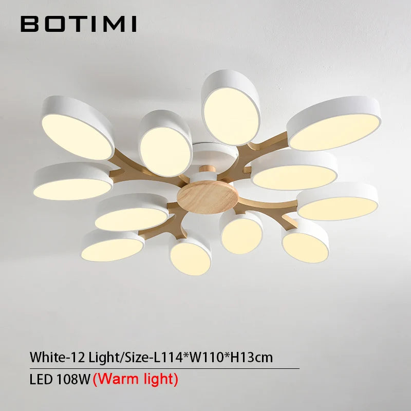 Grey tree-shaped LED ceiling light - vue 25 sur 32