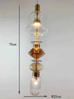 Custom stained glass chandelier for bright interior decor - vue 11 sur 11