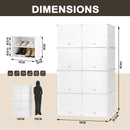 compact shoe cabinet with 8 compartments for optimal storage