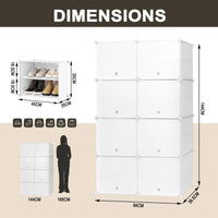 compact shoe cabinet with 8 compartments for optimal storage