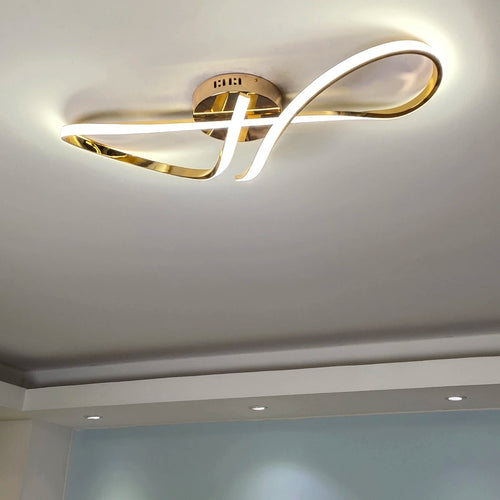 Modern metal chandelier for an elegant and contemporary interior - vue 5 sur 6