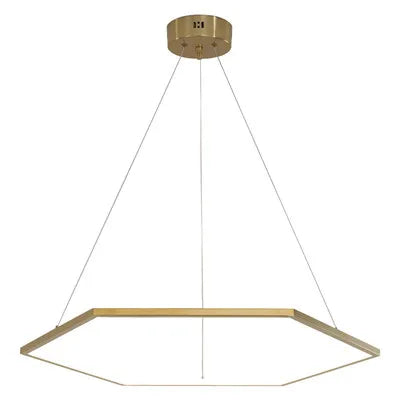 Minimalist luxury gold geometric chandelier with LED