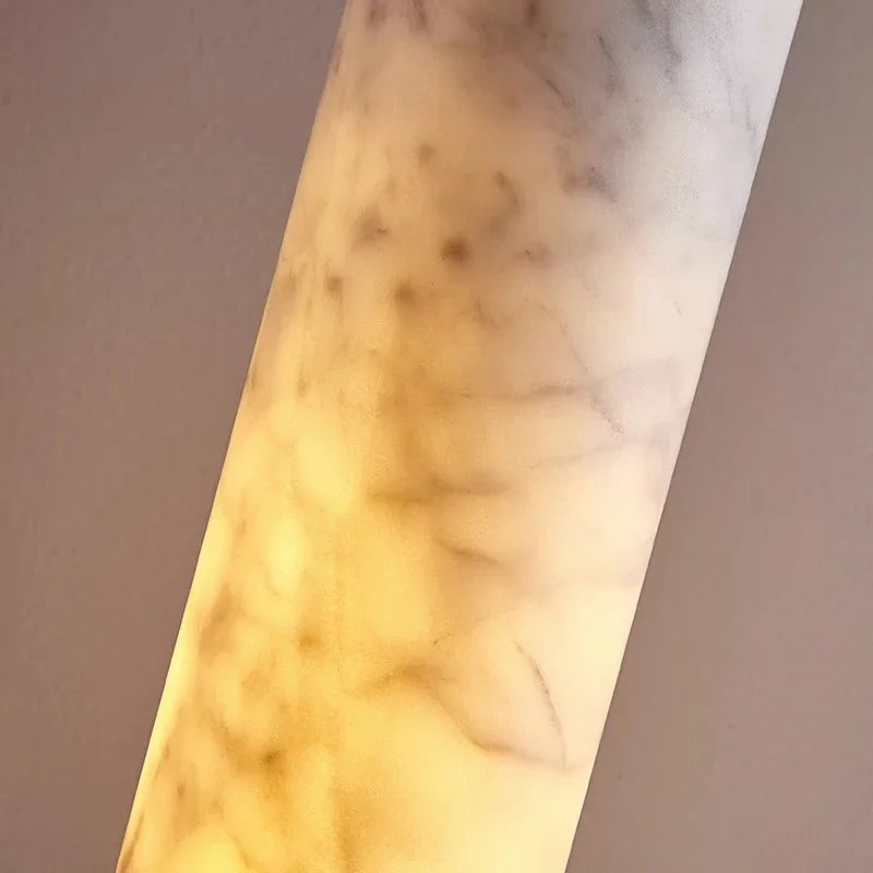 Wabi-sabi natural marble chandelier for designer hotels - vue 5 sur 10