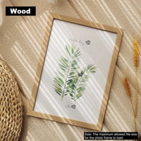 Decorative wooden photo frame for hanging or standing