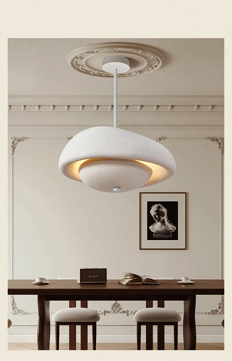 Modern wabi-sabi chandelier for a creative and decorative atmosphere - vue 5 sur 8