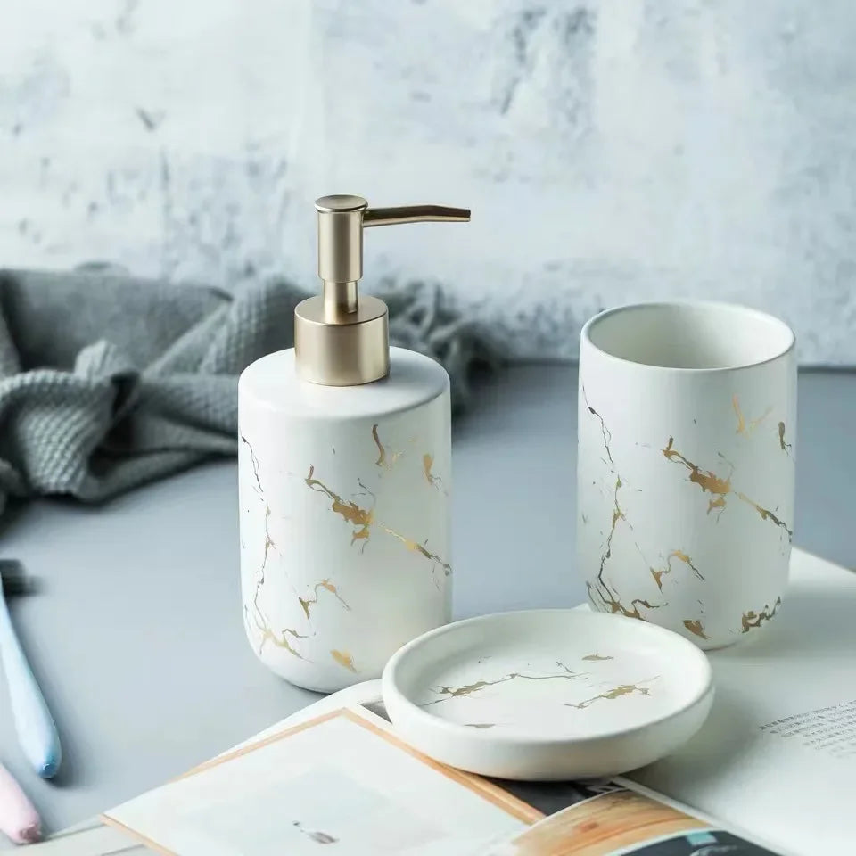 ceramic bottles for soap, shampoo and shower gel - vue 14 sur 14