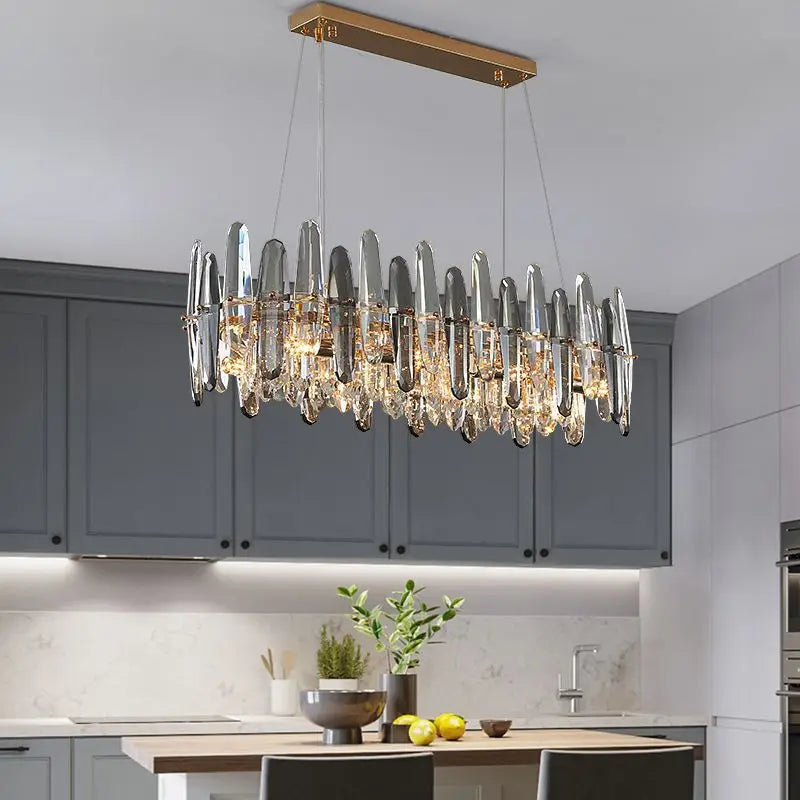 Luxury dimmable K9 crystal LED chandelier for Christmas decoration