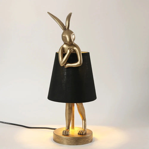 Retro resin rabbit desk lamp for interior decor - vue 2 sur 12