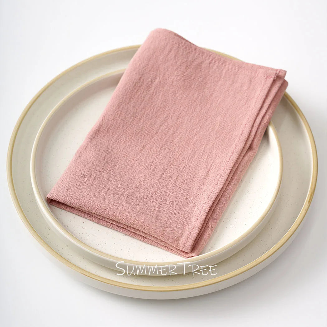Vintage washed cotton table napkin set of 10