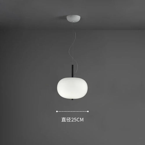 Nordic glass chandelier with LED pendant for decoration - vue 10 sur 12