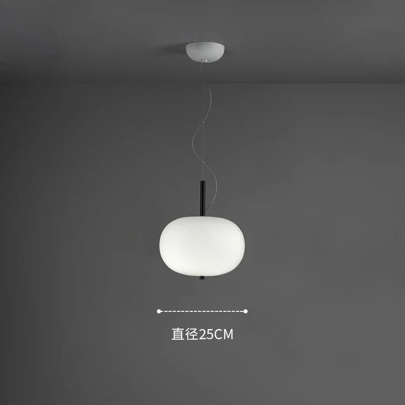 Nordic glass chandelier with LED pendant for decoration - vue 9 sur 12