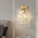 Elegant crystal LED wall light for interiors