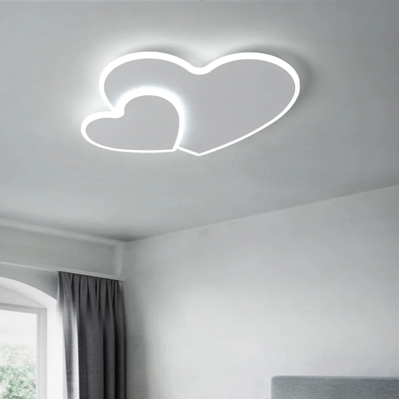 Modern LED cloud love decorative chandelier for children - vue 4 sur 9