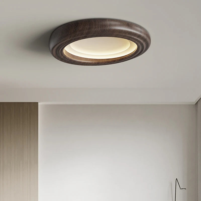 Modern minimalist log-style ceiling light with eye protection for children
