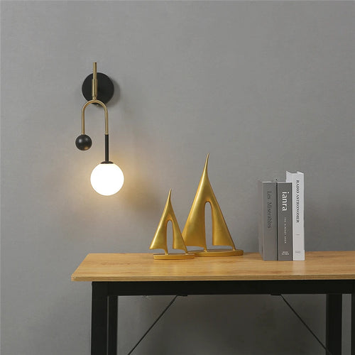 Creative iron u-shaped wall light - vue 3 sur 7